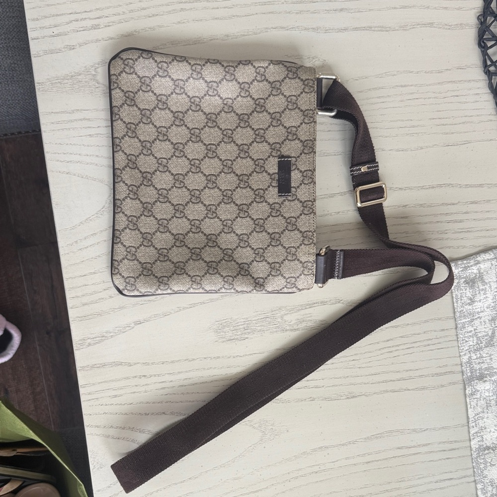 Gucci Beige and Brown Crossbody Bag